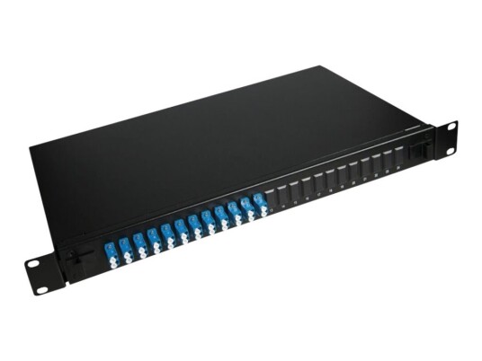 Lanview Koblingspanel Rackmonterbar Lc Duplex Sm X 12 Svart 1U 19"