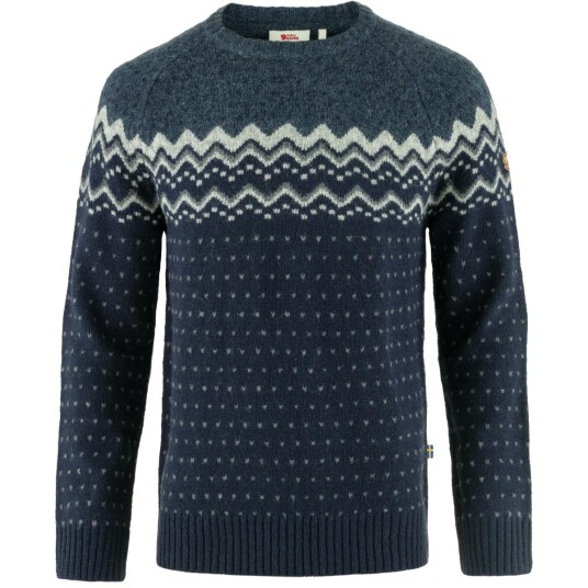 Fjellreven ÖVik Knit Sweater M Herre, 555-570 Dark Navy-Mountain Blue, L