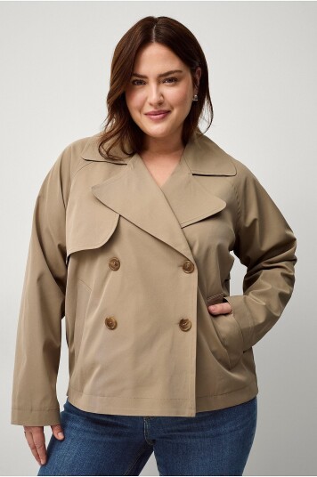 Zizzi   Jakke mLennie L/S Jacket   Brun