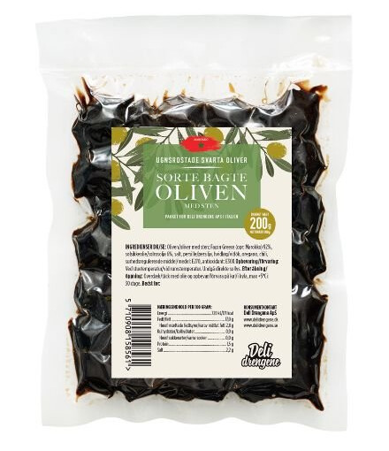 Sorte Bakte Oliven 200g Sorte Bakte Oliven 200g