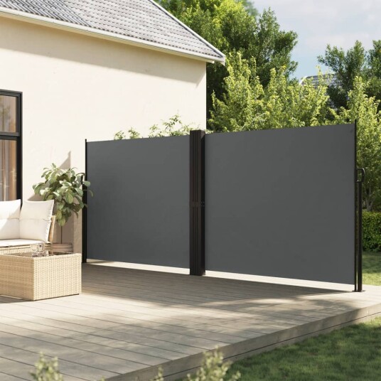 Uttrekkbar sidemarkise antrasitt 160x1000 cm 4004733 Uttrekkbar sidemarkise antrasitt 160x1000 cm 4004733