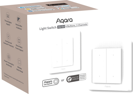 Aqara Light Switch H2 Eu 2 Channel Aqara Light Switch H2 Eu 2 Channel