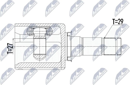Nty Drivknute drivaksel NTY NPW FR 087
