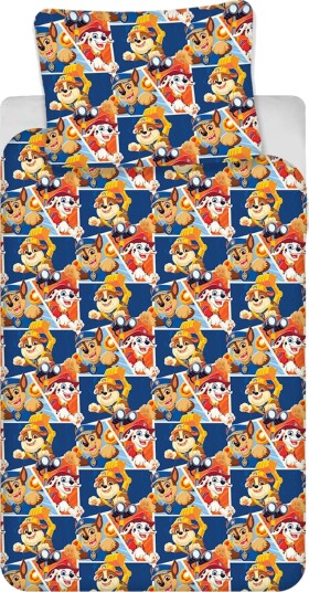Licens Paw Patrol sengetøy Sengetøysett med Marshall Chase og Rubble 100% bomull Licens Paw Patrol sengetøy Sengetøysett med Marshall Chase og Rubble 100% bomull