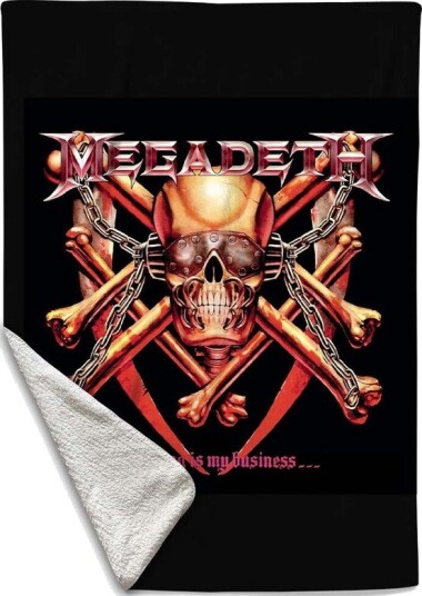 Rocksax Megadeth Killing Is My Business Sherpa Fleece Throw 50 in x 60 in 78899307