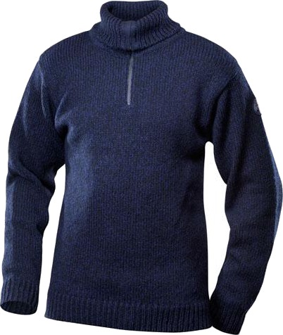 Devold Nansen Wool Zip Neck Herre, 280A DARK BLUE MELANGE, S Devold Nansen Wool Zip Neck Herre, 280A DARK BLUE MELANGE, S