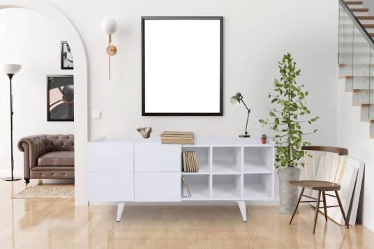 Kashiwa Avlastningsbord 150 cm Hvit
