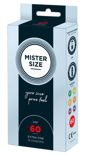 Mister Size Pure Feel-kondomer – 10 stk - Klar - 60 mm Mister Size Pure Feel-kondomer – 10 stk - Klar - 60 mm