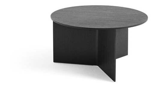 HAY Slit Wood Sofabord Rundt Ø65 Sort