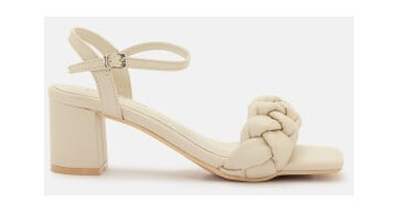 BUBBLEROOM Anastasia Heeled Sandal Light beige 36