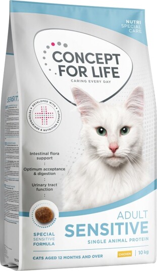 Concept For Life Tørrfôr Sensitive Cats Ny Sparepakke 2 X 10 kg