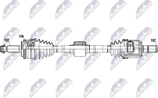 NTY NPW HY 663 Drivaksel