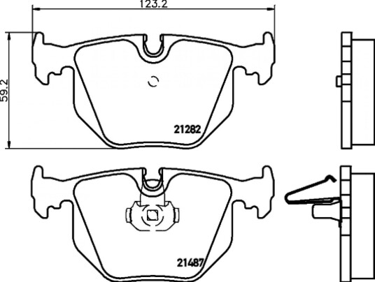 Bremseklosser HELLA 8DB 355 006-691