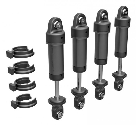 Traxxas 9764 GRAY Shocks Alu Complete w/o springs 4 TRX-4M