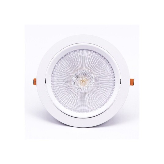 V-Tac 30W LED spotlight Hull: Ø19,5 cm Mål: Ø22,5 3 høy Samsung chip 230V Dimbar : Ikke Kulør Varm