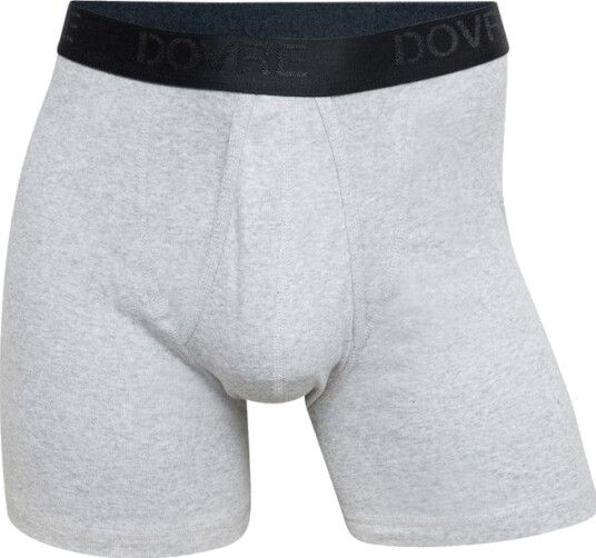 Dovre Boxer Gylf Rib Økologisk Bomull Lys grå