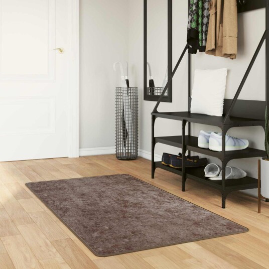 Teppe Runner MARSA Grå 80 x 200 cm Polyester og PVC