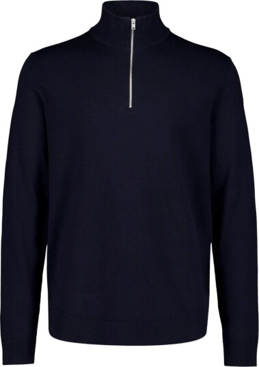 Lindbergh Soft Viscose Blend Half Zip Sweater Navy M Lindbergh Soft Viscose Blend Half Zip Sweater Navy M