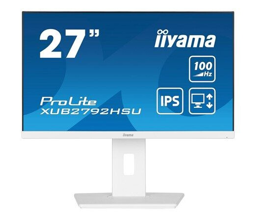 Iiyama ProLite 27" Full HD IPS PC-skjerm 100Hz Hvit Iiyama ProLite 27" Full HD IPS PC-skjerm 100Hz Hvit