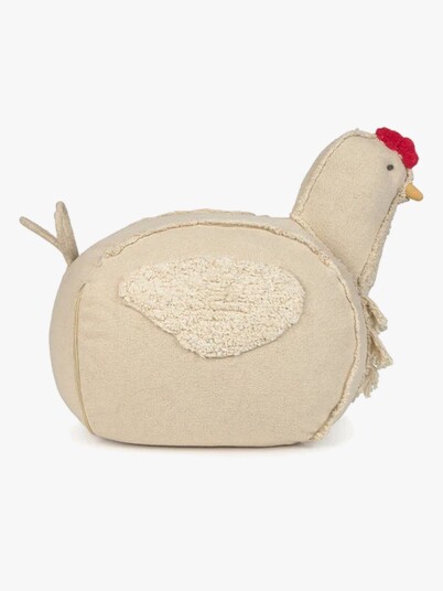 Lorena Canals Pouf Chicken - Beige - 60X 40X 44CM Lorena Canals Pouf Chicken - Beige - 60X 40X 44CM