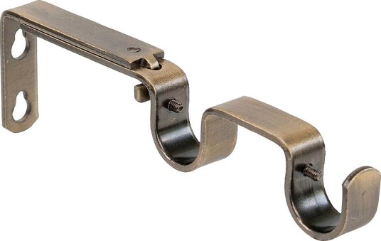 Hasta Gardinstangfeste dobbel 16/19 mm Messing
