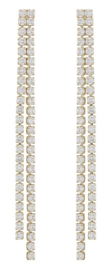 Snö Of Sweden Siri Stone Tassle Earring Gold Onesize Snö Of Sweden Siri Stone Tassle Earring Gold Onesize