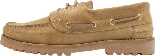 Garment Project Ollie Boat Shoe Earth Suede Beige 45