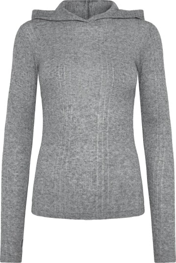 Mads Nørgaard Point Wool Tutti Hood DARK GREY MELANGE L