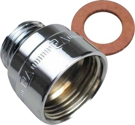 Oras overgangsnippel 3/4" til 1/2" med kontraventil for vann