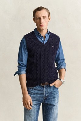 Gant | Lambswool Cable Vest | XXXL Gant | Lambswool Cable Vest | XXXL