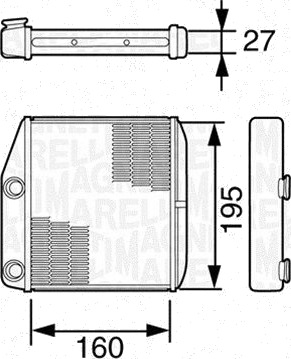 MAGNETI MARELLI 350218227000 Varmeapparat register