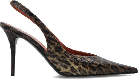 Amina Muaddi Dame Sko Brun 38 1/2 EU, Amina Muaddi Dame Sko Brun 38 1/2 EU,