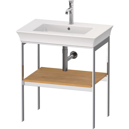Duravit White Tulip Metallkonsoll 68,4x45x76 cm Naturlig Eik/Krom