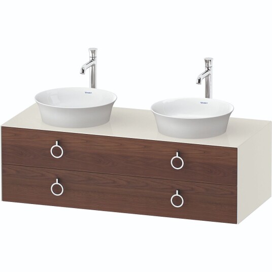 Duravit White Tulip Servantskap 2 skuf. 130x55x40,8 cm Valnøtt/Nordisk Hvit