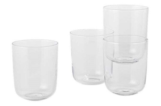 Muuto Corky glass h?yt 4-pakn. klar Muuto Corky glass h?yt 4-pakn. klar