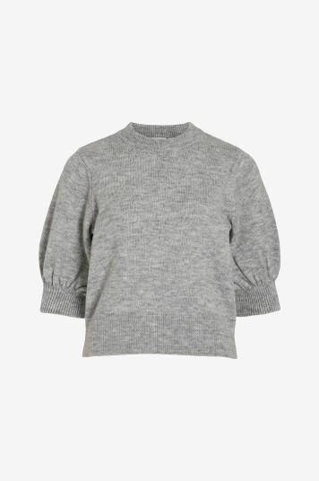 Vila Topp viBiola 3/4 Sleeve Knit Top #6 Grå