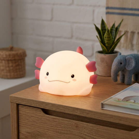 MOCHI Axolotl nattlampe Silikon fargeskift + varmhvit touch dimbar IP20 innendørs Dimbar : Dimbar Kulør : RGB + Varm Hvit