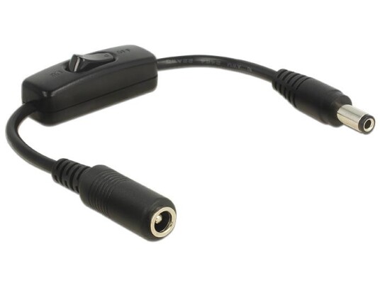 Delock Strømkabel DC 5.5x2.5mm 0.2m