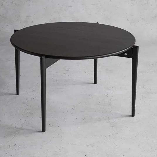 Oscarssons Möbel Tilia Sofabord Ø88 cm Svartbeiset eik