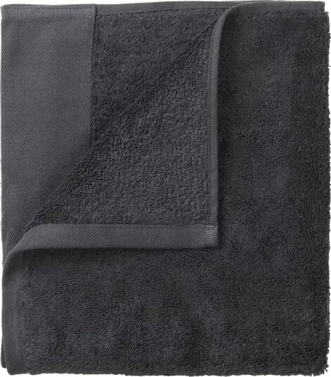Blomus Set Of 2 Guest Hand Towels 50 X 30 Cm Riva Magnet Black 50X 30CM