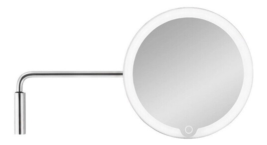 Blomus   Modo LED Vanity Veggmontert Speil Matt Stainless Steel Lampemesteren