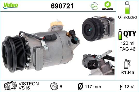 AC kompressor VALEO 690721 AC kompressor VALEO 690721