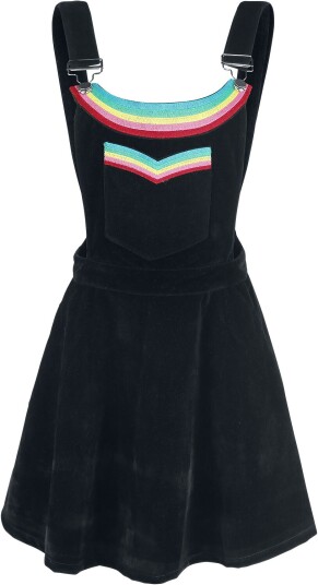 Jawbreaker Kort kjole Double Rainbow Dress S til XXL Damer svart Jawbreaker Kort kjole Double Rainbow Dress S til XXL Damer svart