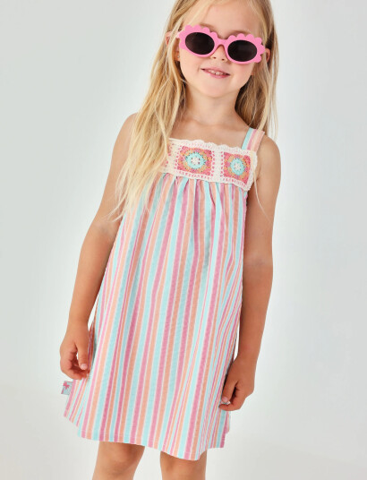 Boboli Poplin Dress Striped For Girl  Bci Multi/patterned 92