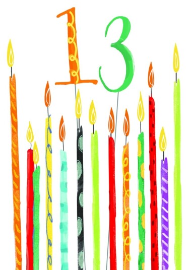 Kort Bday 13 candles