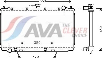 Radiator, motorkjøling AVA COOLING SYSTEMS DN2196