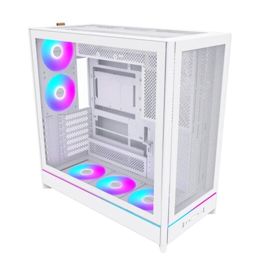 Montech HS01 Pro Miditower Kabinett Hvit med Mesh og USB-C Montech HS01 Pro Miditower Kabinett Hvit med Mesh og USB-C