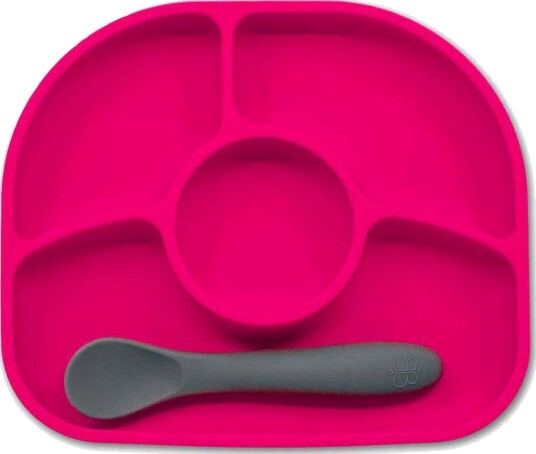 bblüv Anti-spill Tallerken og Skje Rosa