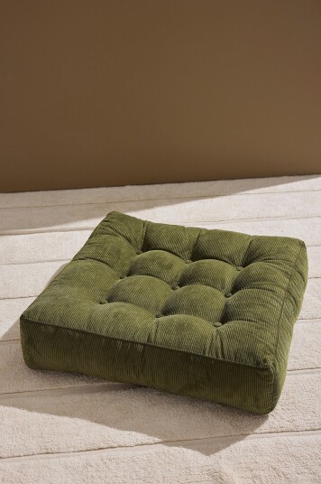 Jotex Gulvpute Manchester 64x64x15 Cm Polyester Flaskegrønn kordfløyel Luca 1917824030