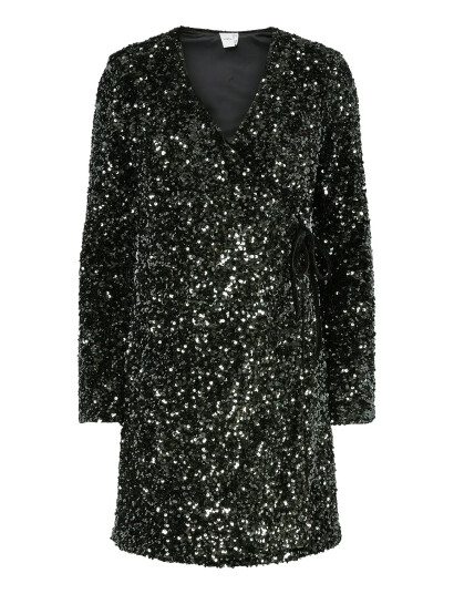 Yas Yaselle Ls Wrap Dress Show Black XL Yas Yaselle Ls Wrap Dress Show Black XL